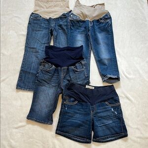 Women’s | Maternity Jean Capris & Shorts Lot M